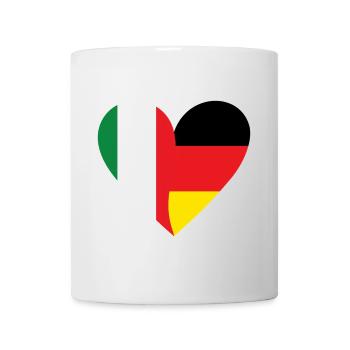 Italie Allemagne Cœur - Mug blanc - blanc - Devant