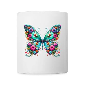 Papillon - Mug blanc - blanc - Devant