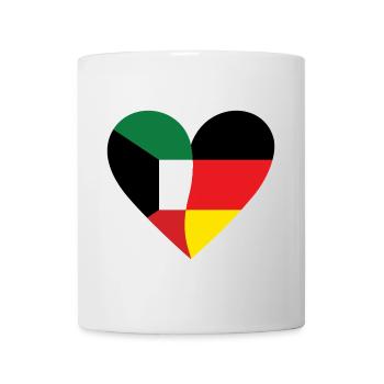 Kuwait Germany Heart - Tasse - Weiß - Vorne