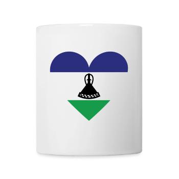 Lesotho Heart - Tasse - Weiß - Vorne