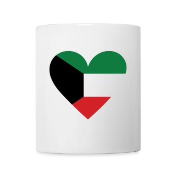Kuwait Heart - Tasse - Weiß - Vorne