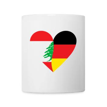 Lebanon Germany Heart - Tasse - Weiß - Vorne