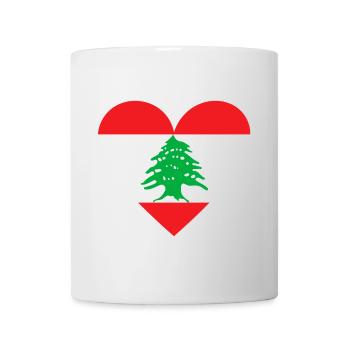 Lebanon Heart - Tasse - Weiß - Vorne