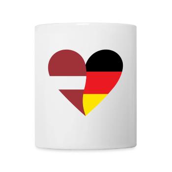 Lettonie Allemagne Cœur - Mug blanc - blanc - Devant