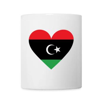 Libya Heart - Tasse - Weiß - Vorne