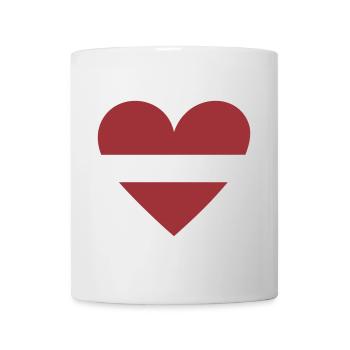 Lettonie Cœur - Mug blanc - blanc - Devant