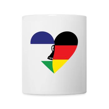 Lesotho Germany Heart - Tasse - Weiß - Vorne