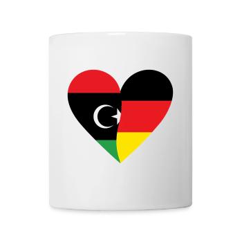 Libya Germany Heart - Tasse - Weiß - Vorne