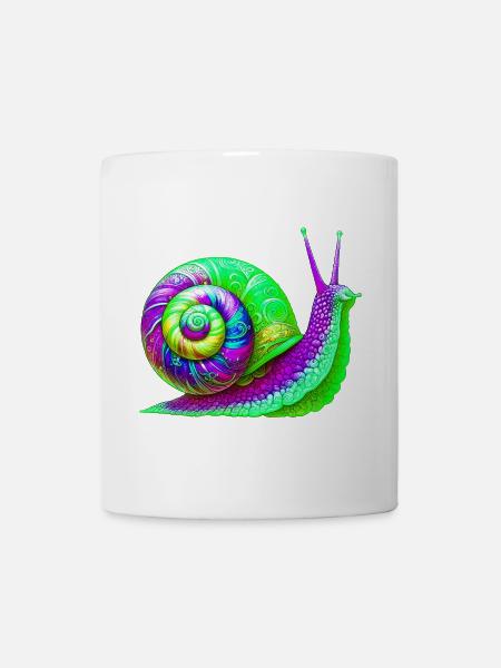Schnecke - Tasse - Weiß