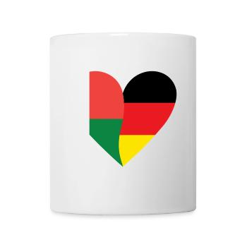 Madagascar Germany Heart - Tasse - Weiß - Vorne