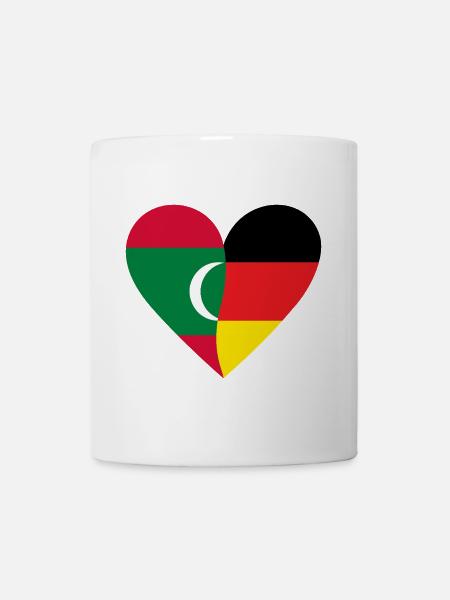 Maldives Germany Heart - Tasse - Weiß