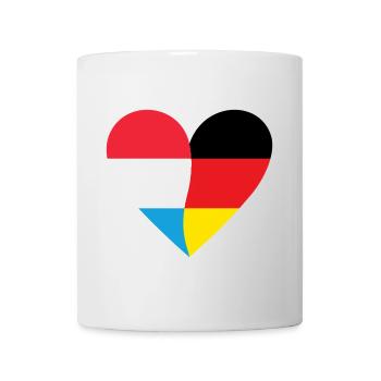 Luxembourg, Allemagne, Cœur - Mug blanc - blanc - Devant