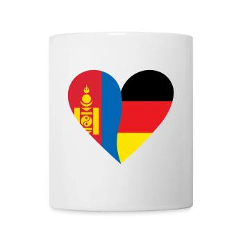 Mongolie Allemagne Cœur - Mug blanc - blanc - Devant