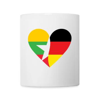 Myanmar Germany Heart - Tasse - Weiß - Vorne