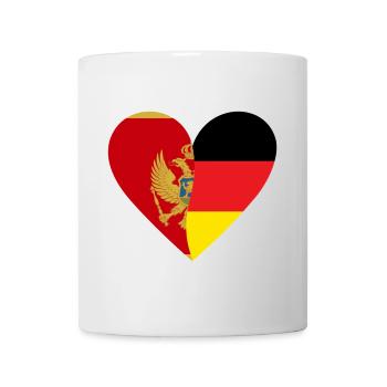 Montenegro Germany Heart - Tasse - Weiß - Vorne
