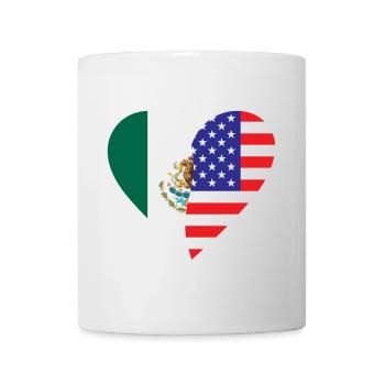 Mexique États-Unis Cœur - Mug blanc - blanc - Devant