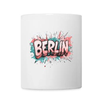 Berlin City Germany Colorful Graffiti Font - Mug - white - Front