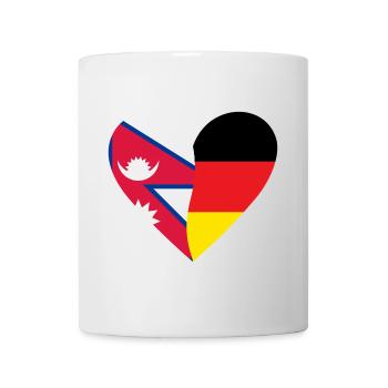 Népal Allemagne Cœur - Mug blanc - blanc - Devant