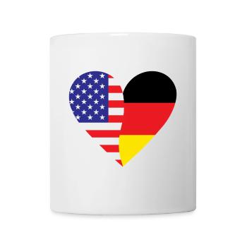 USA Germany Heart - Mug - white - Front