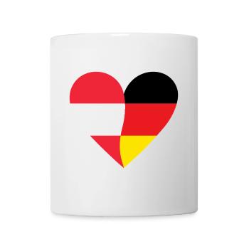Austria Germany Heart - Mug - white - Front