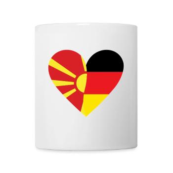 North Macedonia Germany Heart - Tasse - Weiß - Vorne