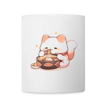 Chats spaghetti - Le chat s’amuse avec le passé - Mug blanc - blanc - Devant