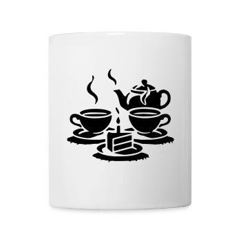 Kaffe Kuchen - Tasse - Weiß - Vorne