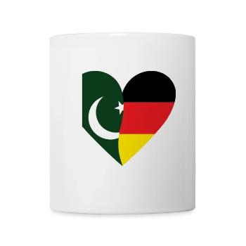 Pakistan Allemagne Cœur - Mug blanc - blanc - Devant