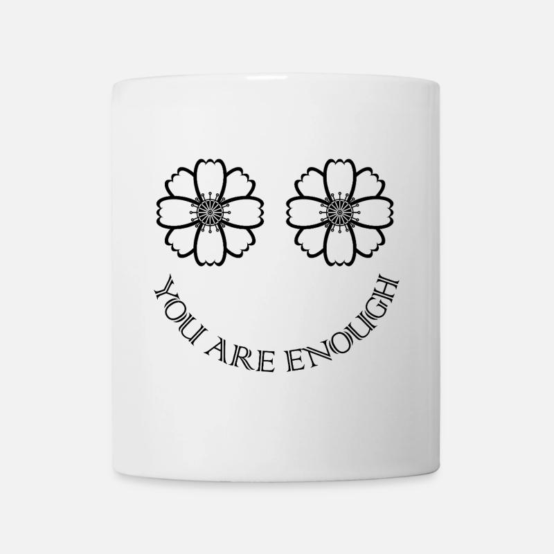 Yeux de fleur / Yeux comme des fleurs avec dicton - Mug blanc - blanc