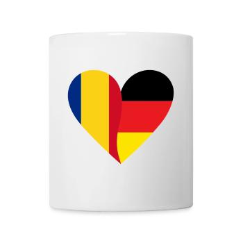 Romania Germany Heart - Tasse - Weiß - Vorne