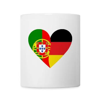 Portugal, Allemagne, Cœur - Mug blanc - blanc - Devant