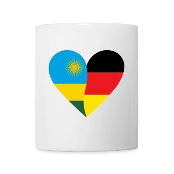 Rwanda Germany Heart - Tasse - Weiß - Vorne