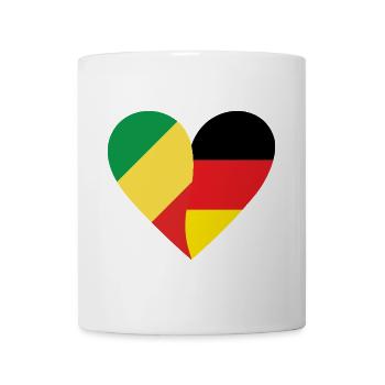 Republic of the Congo Germany Heart - Tasse - Weiß - Vorne