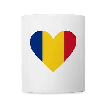 Roumanie Cœur - Mug blanc - blanc - Devant