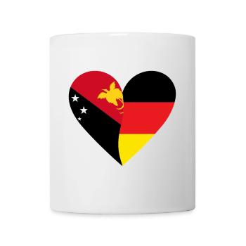Papua New Guinea Germany Heart - Tasse - Weiß - Vorne
