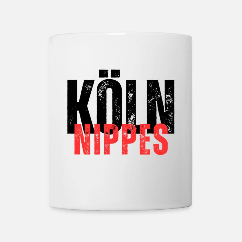 Bibelots Cologne en lettres noires et rouges - Mug blanc - blanc