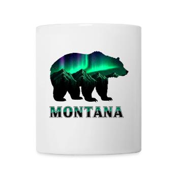 Montana Ours Aurore Boréale - Mug blanc - blanc - Devant