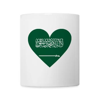 Arabie Saoudite Cœur - Mug blanc - blanc - Devant