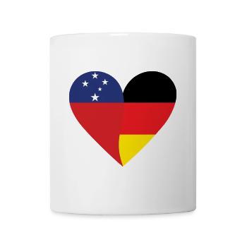 Samoa Germany Heart - Tasse - Weiß - Vorne