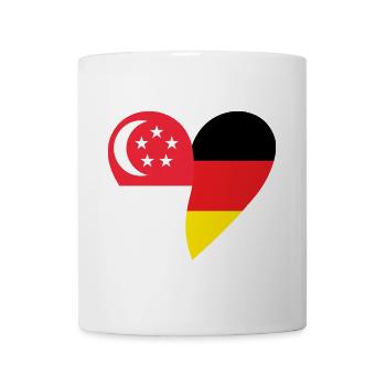Singapore Germany Heart - Tasse - Weiß - Vorne
