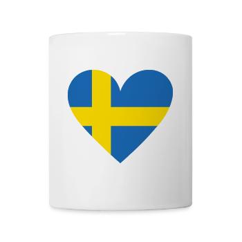Sweden Heart - Tasse - Weiß - Vorne