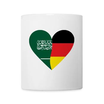 Saudi Arabia Germany Heart - Tasse - Weiß - Vorne