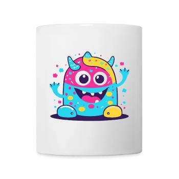 süsses und lustiges knuddel-kuschel monster kinder - Tasse - Weiß - Vorne