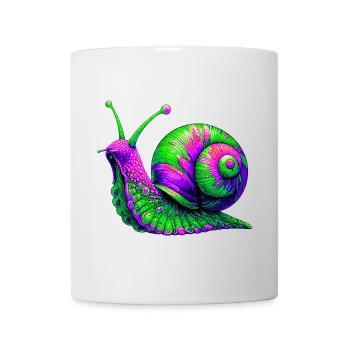 Schnecke - Tasse - Weiß - Vorne