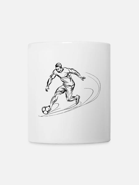 Fußballspieler Skizze - Tasse - Weiß