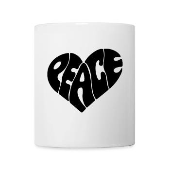 Peace Heart Font - Mug - white - Front
