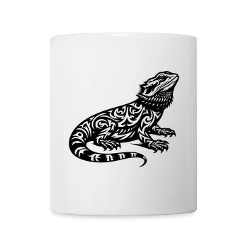 Dragon Barbu Tribal - Mug blanc - blanc - Devant