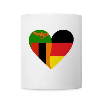 Zambia Germany Heart - Tasse - Weiß - Vorne