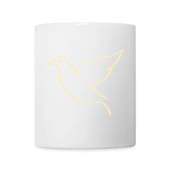 Illustration de colombe minimaliste et élégante - Mug blanc - blanc - Devant