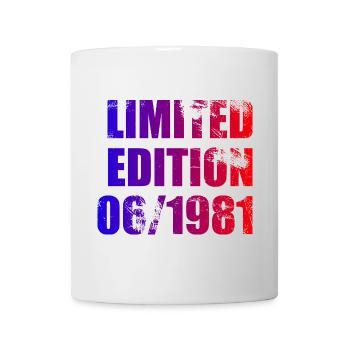 44. Geburtstag Limited Edition 06/1981 - Tasse - Weiß - Vorne